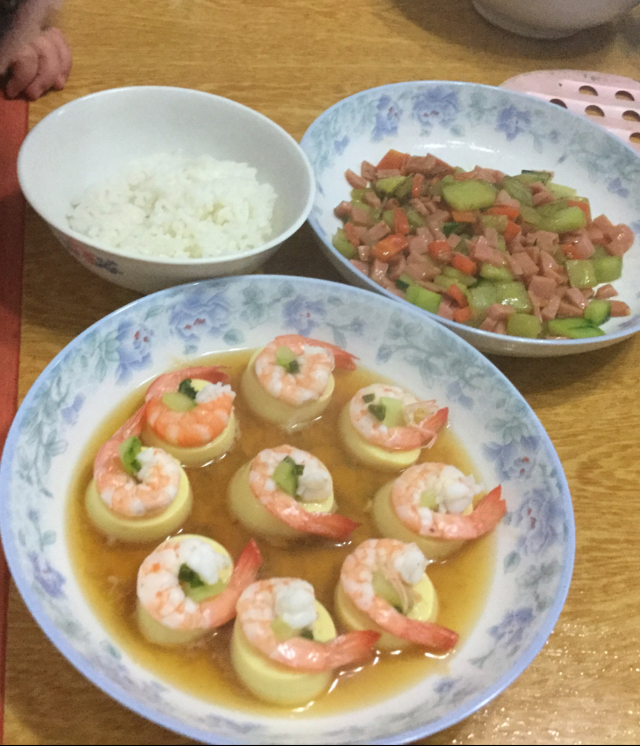 日本豆腐蒸虾仁