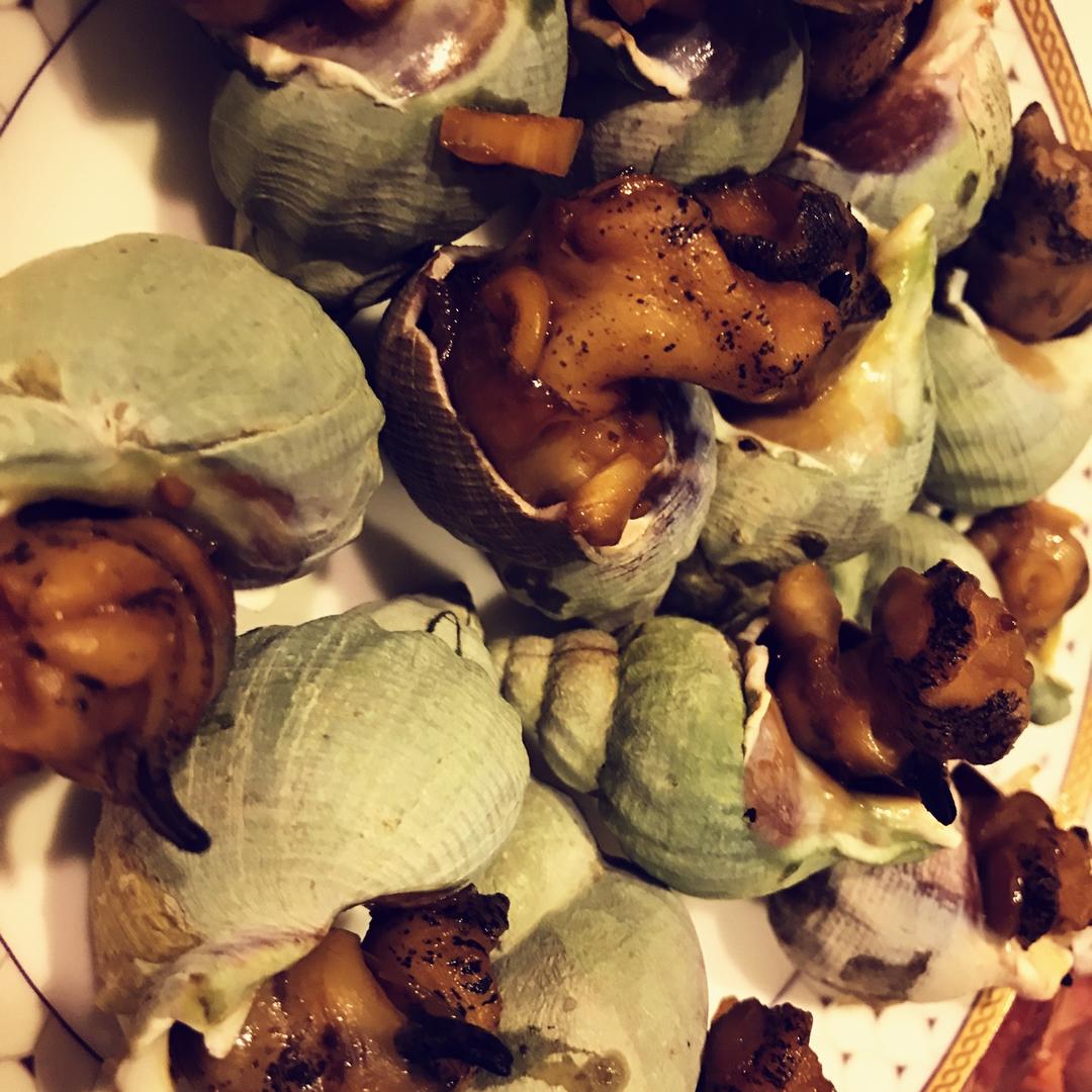 辣酒煮翡翠螺