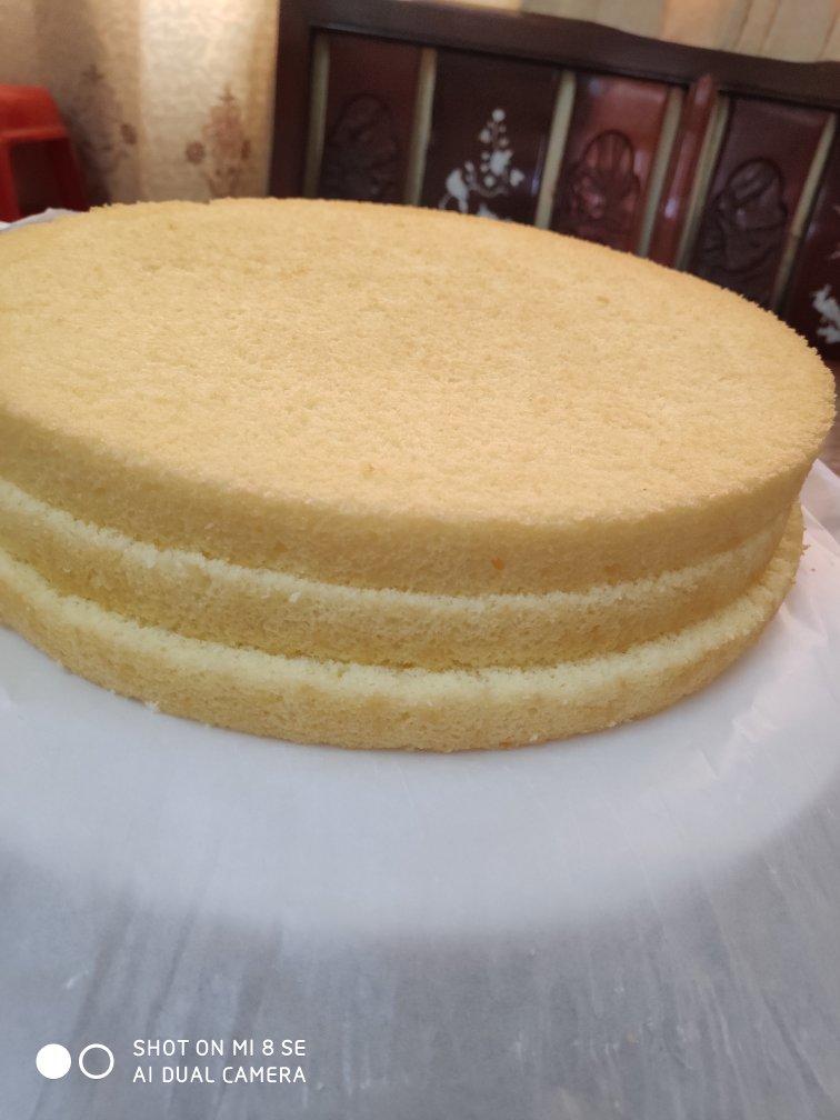 十寸后蛋法的戚风蛋糕