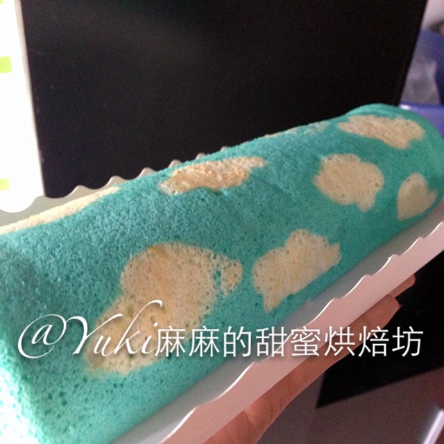 可可奶油波点蛋糕卷