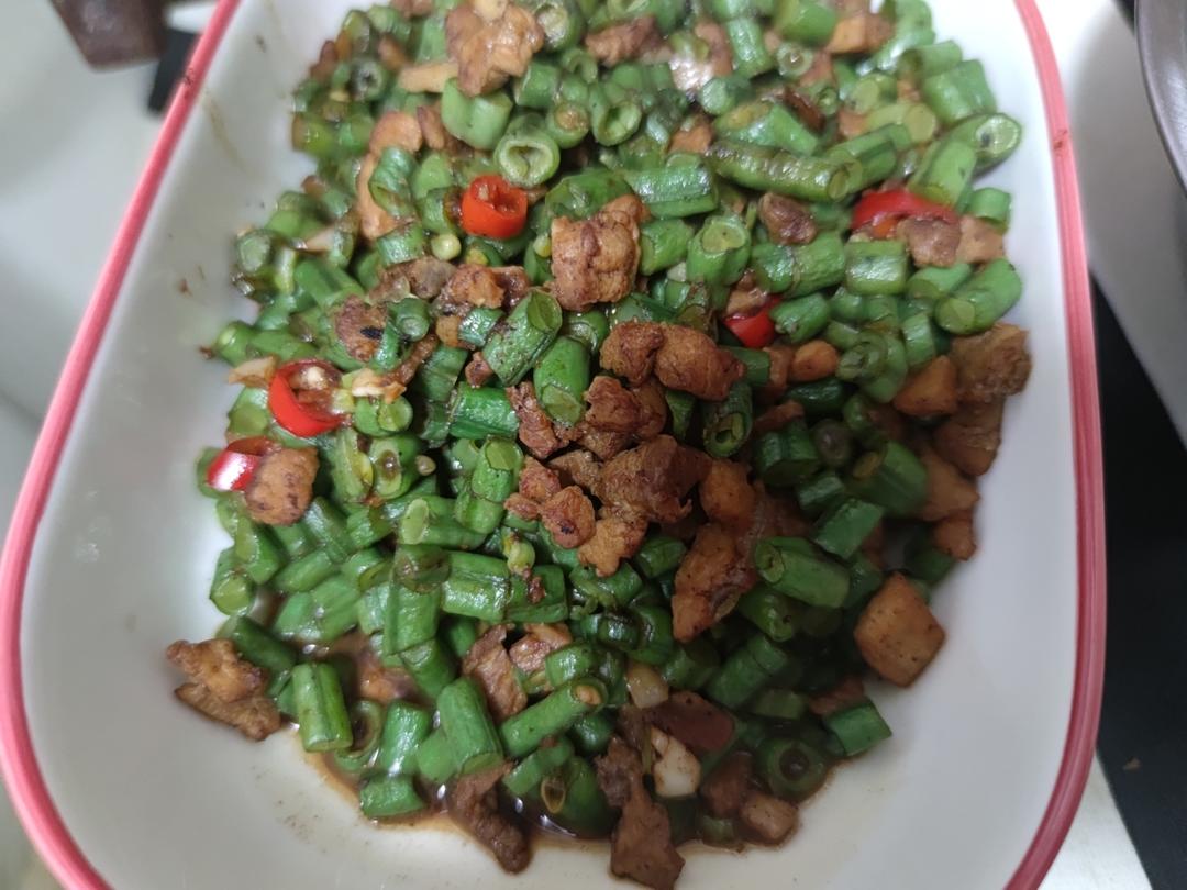 肉沫豆角下饭菜