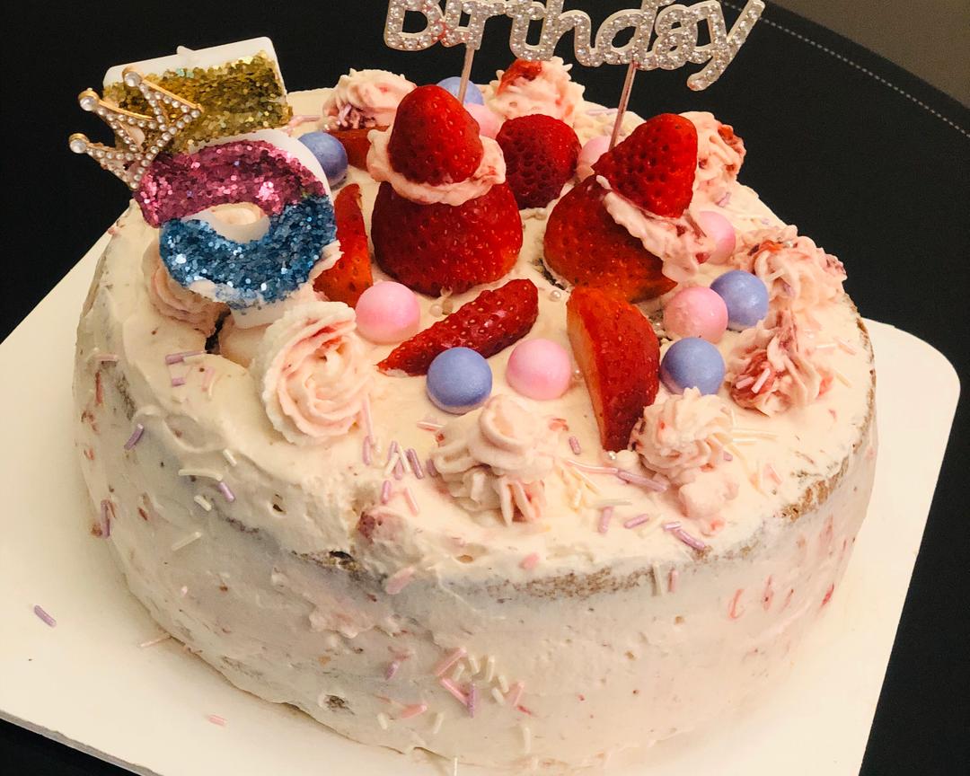 草莓酱可可戚风蛋糕