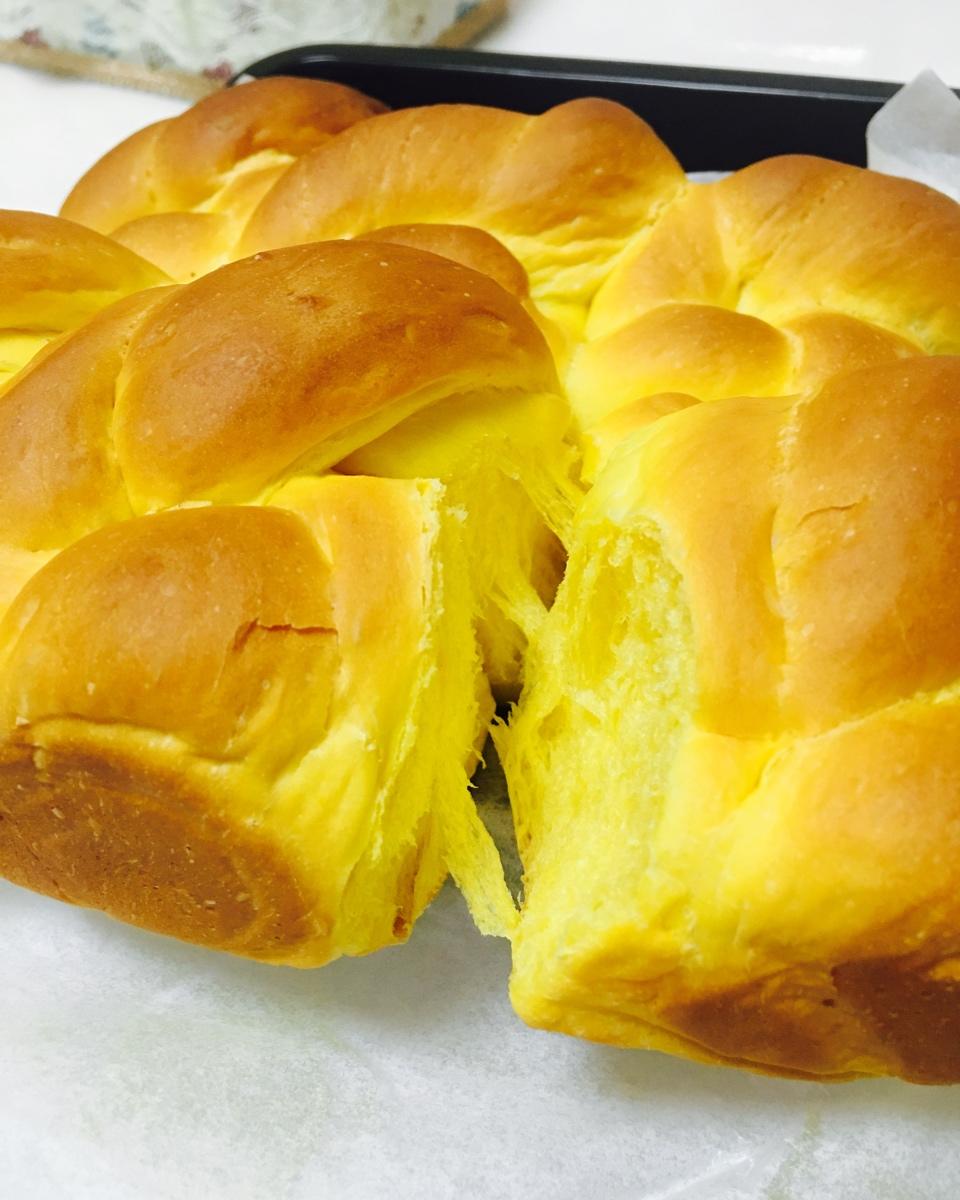 烘培木子做的南瓜老面包