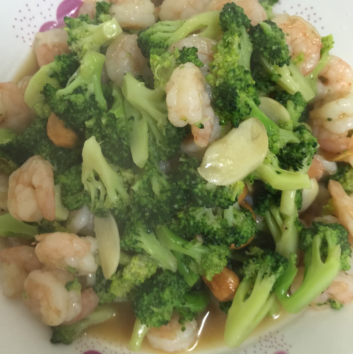 腰果虾仁炒西兰花