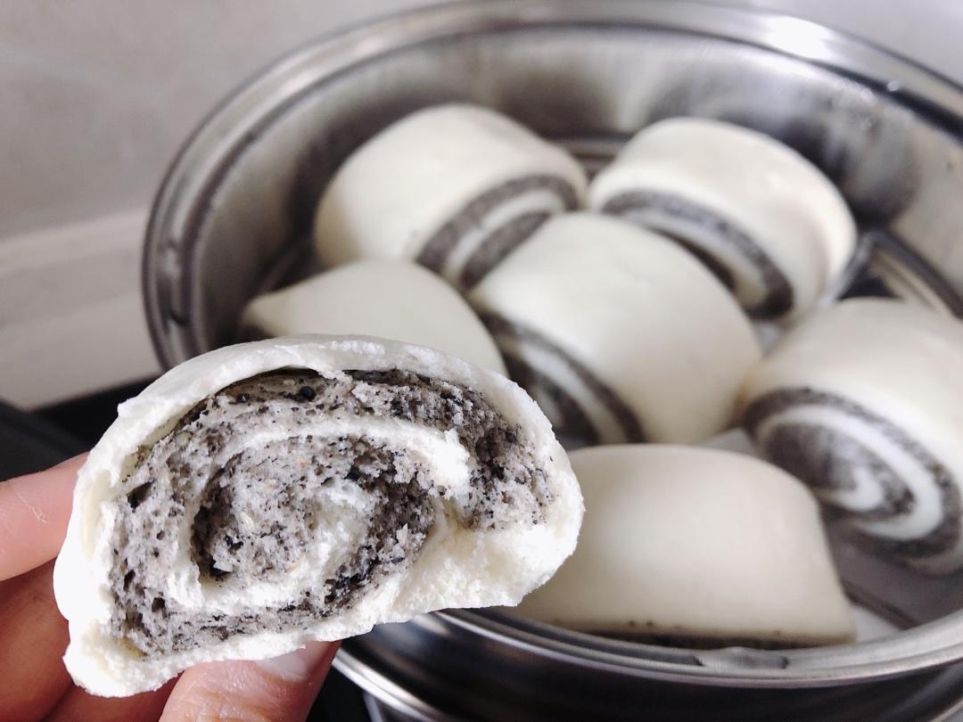 奶香黑芝麻刀切馒头