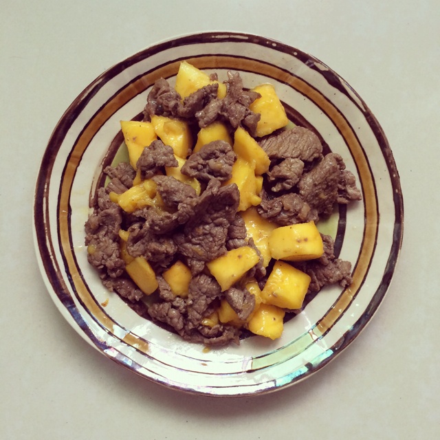 芒果牛肉粒