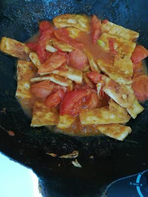 煎豆腐炒西红柿的做法 步骤7