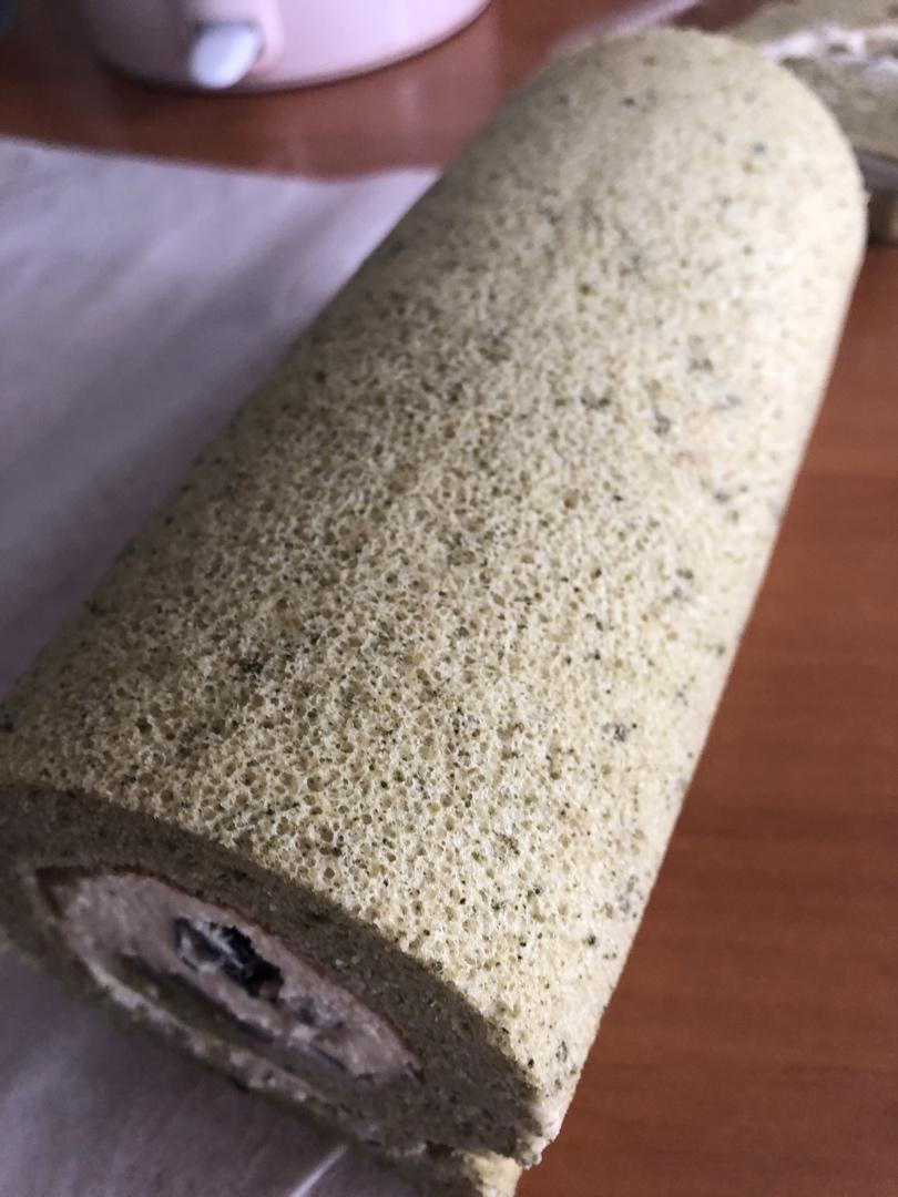 抹茶红豆蛋糕卷