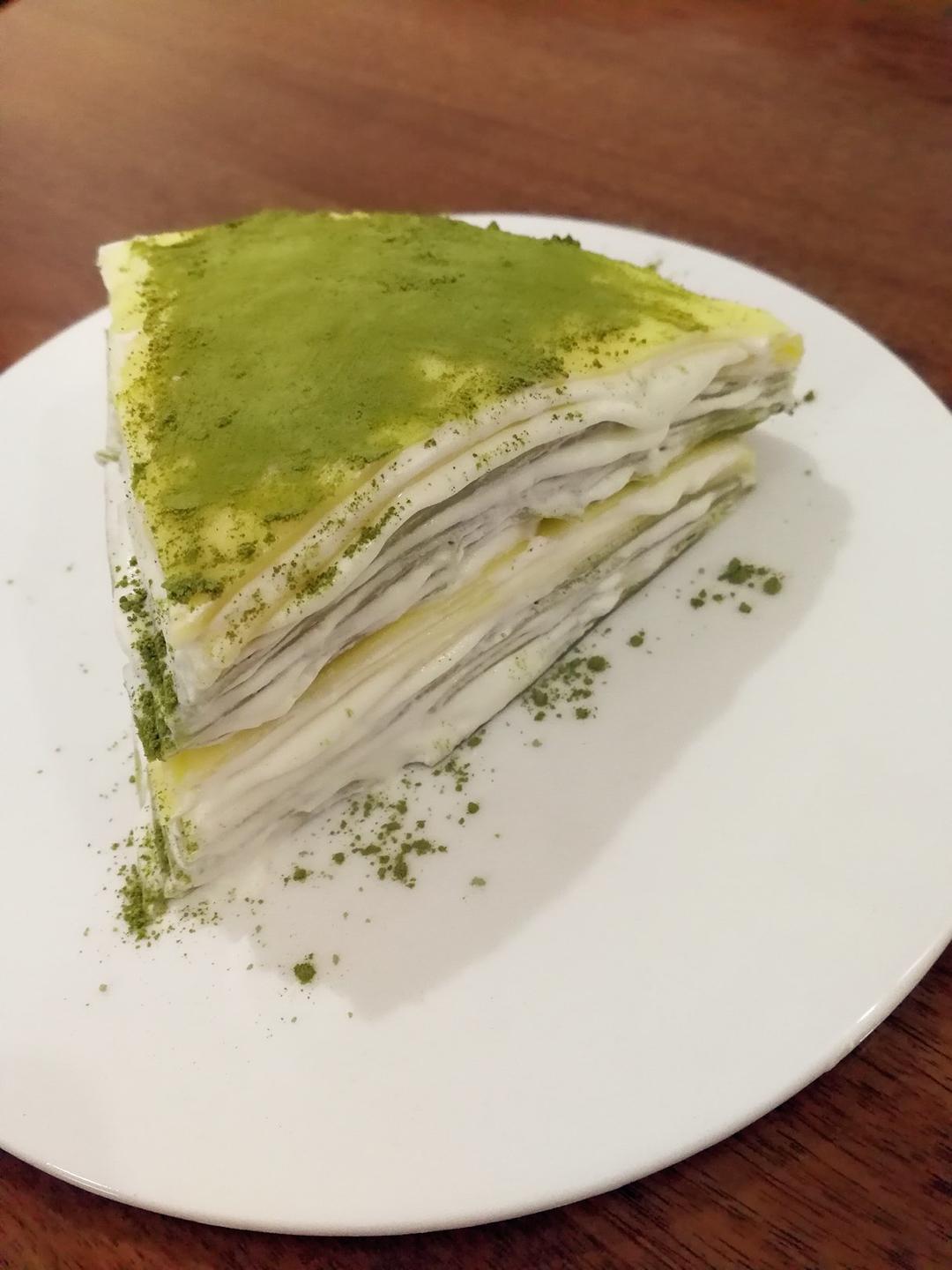 学做LADY M家24层超薄渐变抹茶千层蛋糕