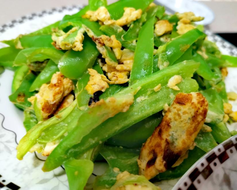青椒炒鸡蛋（清爽）