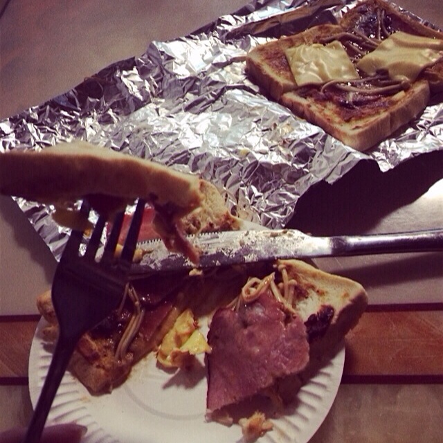 吐司培根小批萨