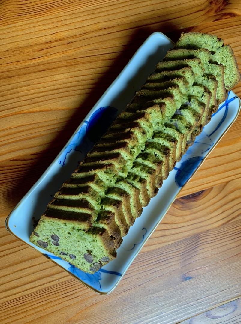 抹茶杏仁红豆磅蛋糕