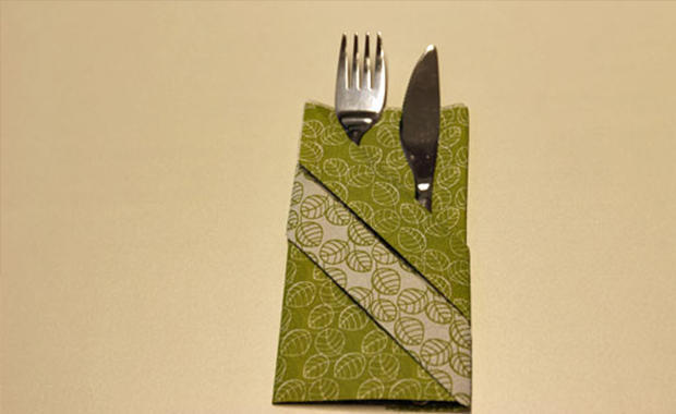 餐巾折法-信封【装腔指南】的做法