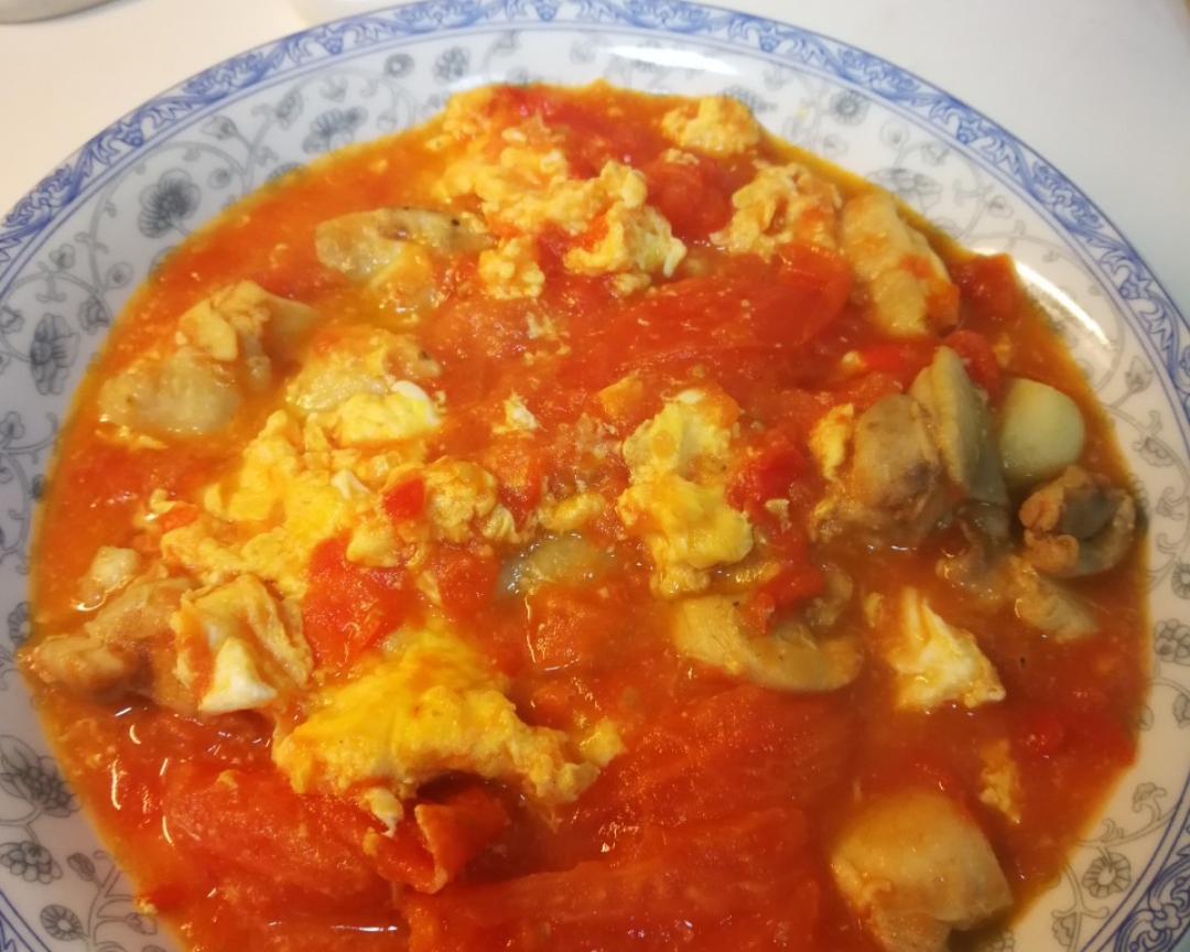 番茄蛋鸡肉-超下饭的做法