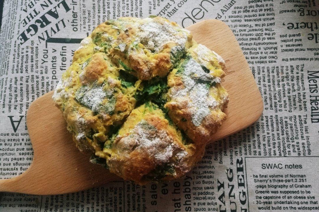 菠菜南瓜奶酪丹波面包丨健康·烘焙