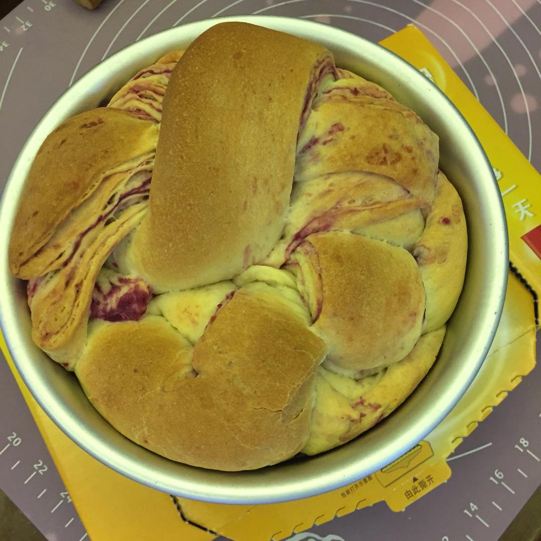 紫薯手撕面包（无需揉出膜）