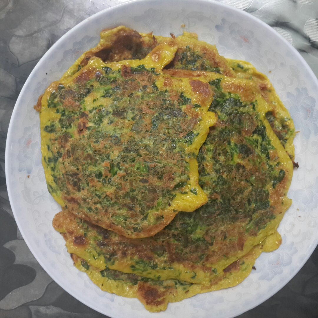 宝宝辅食：菠菜虾皮煎饼（8m+）