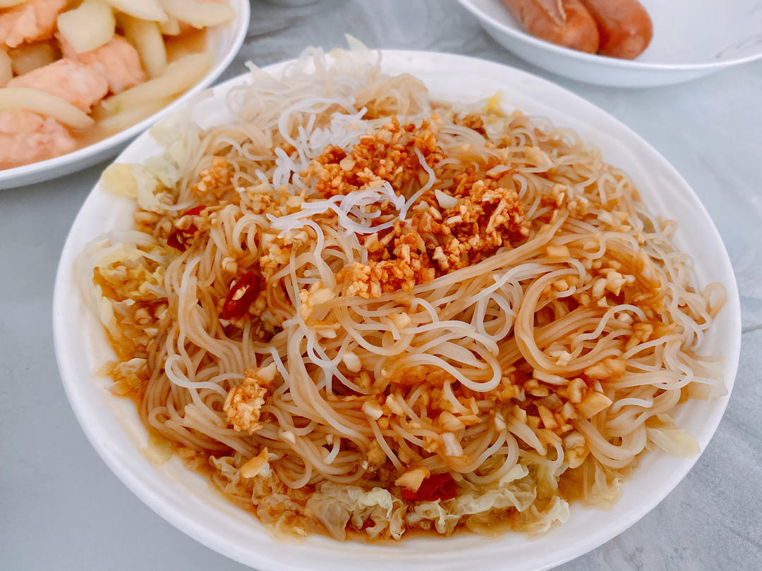 懒人下饭神器，蒜蓉蒸粉丝金针菇娃娃菜