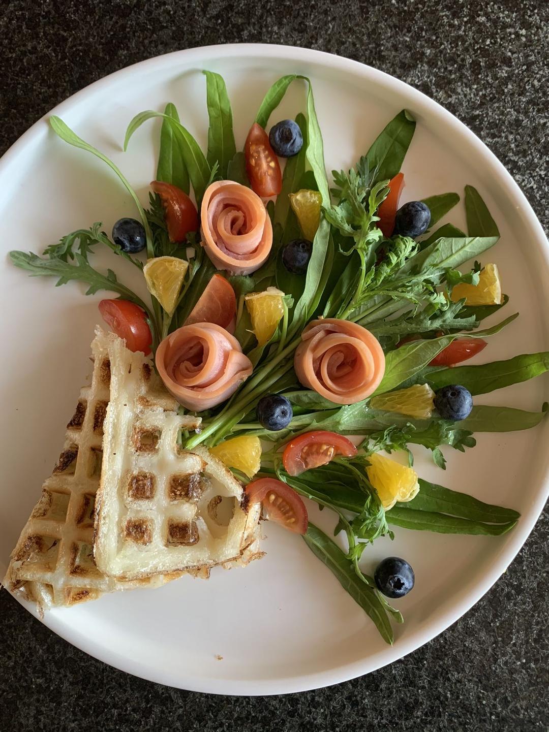 春日浪漫～花束沙拉·果蔬肉｜低卡低脂滋味足｜附4种花型做法