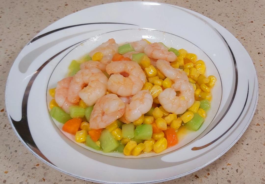 gina梦做的宝宝食谱清新玉米粒炒虾仁