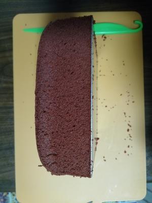樱桃红丝绒戚风蛋糕（红曲粉+可可粉）的做法 步骤20
