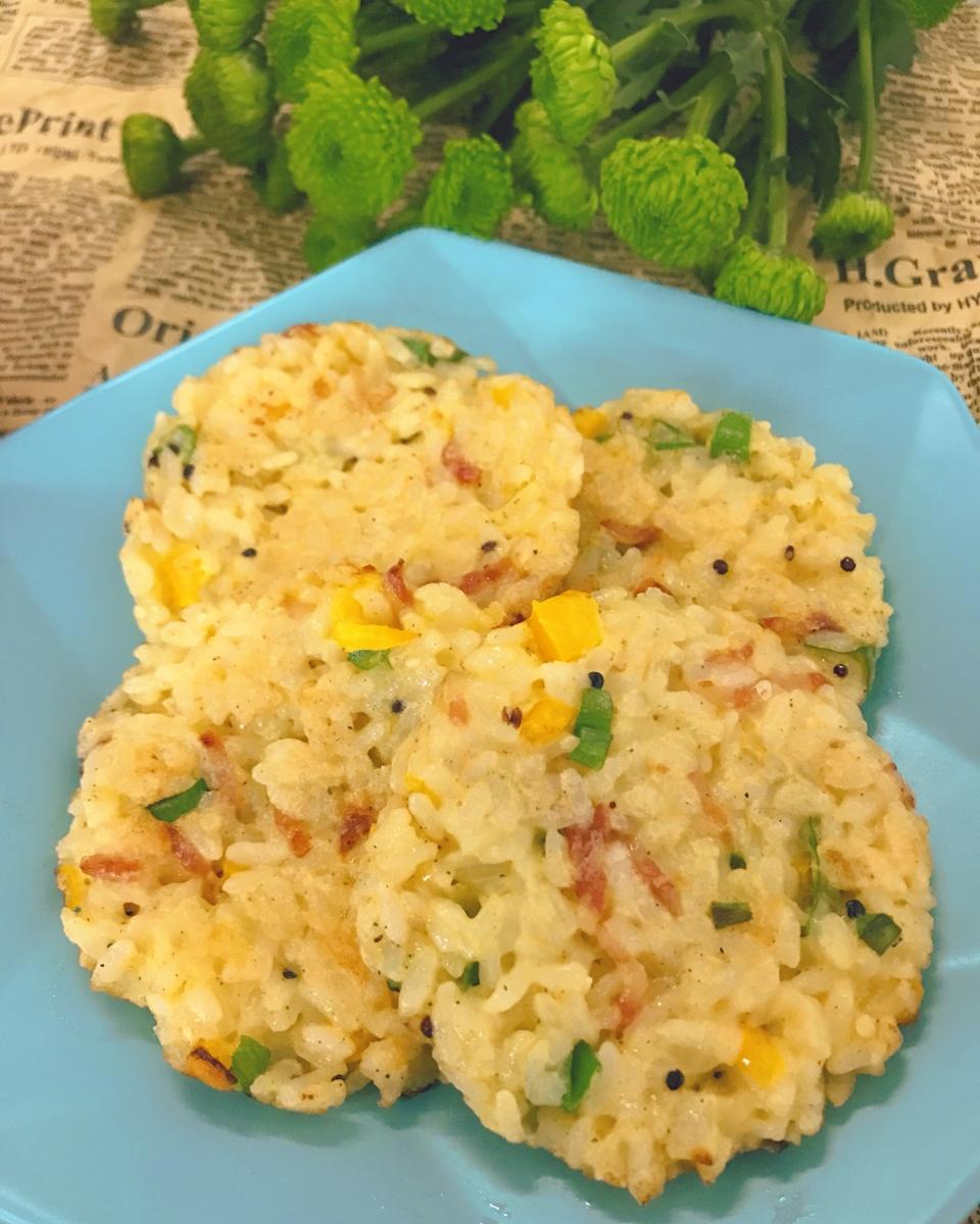 鸡蛋米饭饼——上班族快手早餐