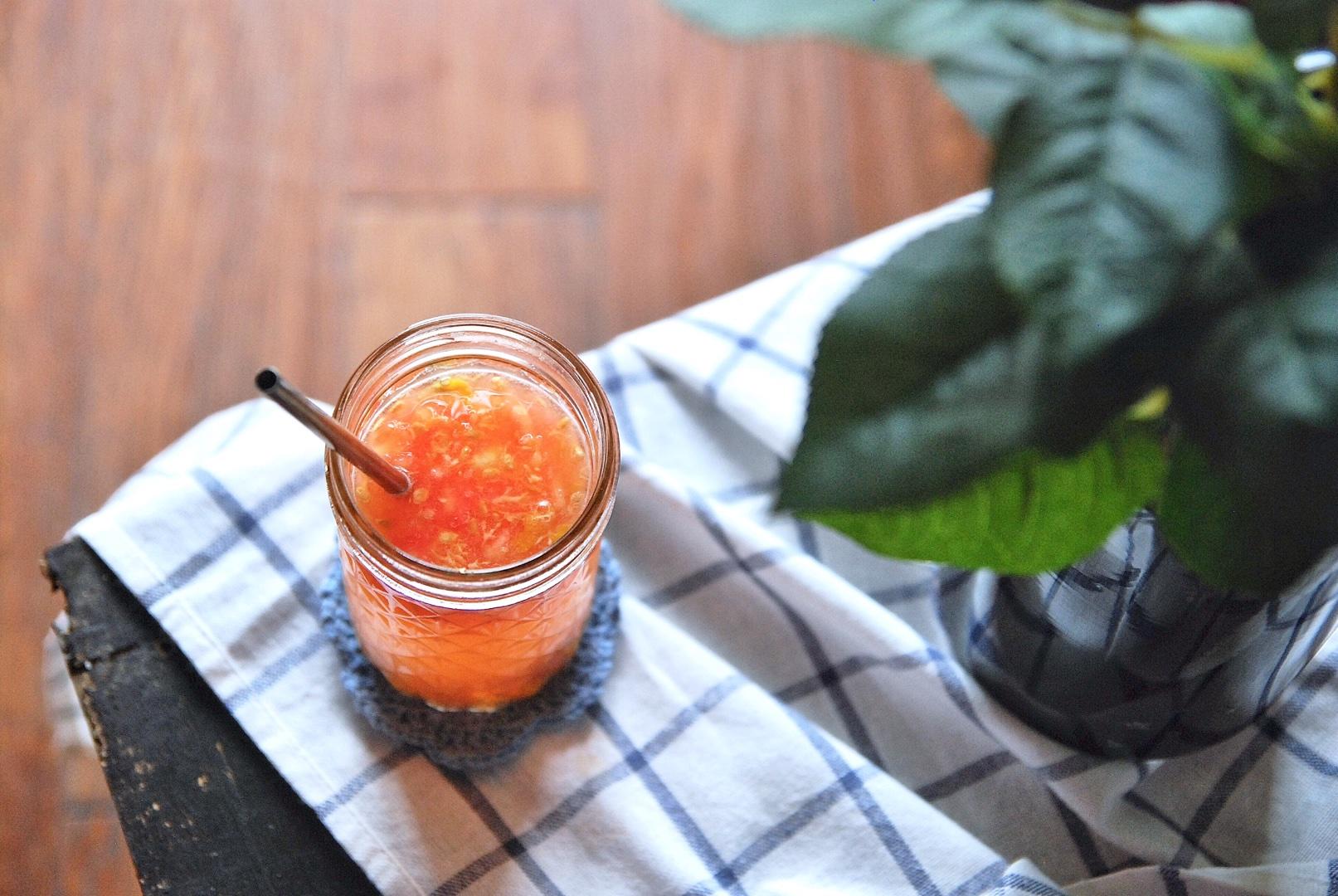 百香果番茄蜂蜜汁的做法