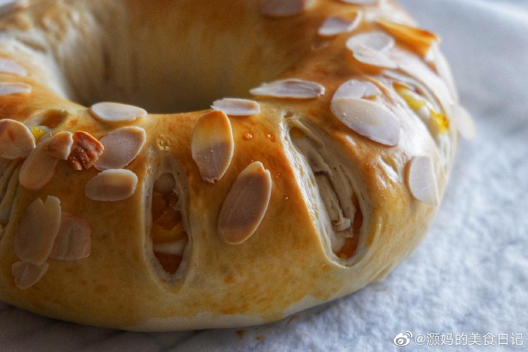 美善品版苹果花环面包的做法