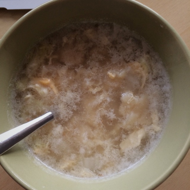 青菜鸡蛋面疙瘩汤