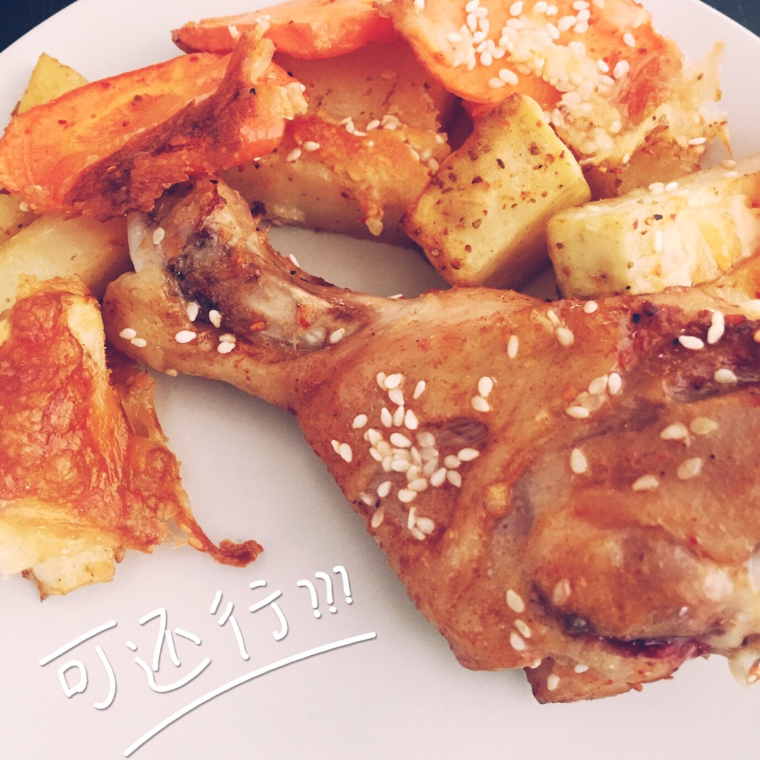 新奥尔良烤鸡腿土豆