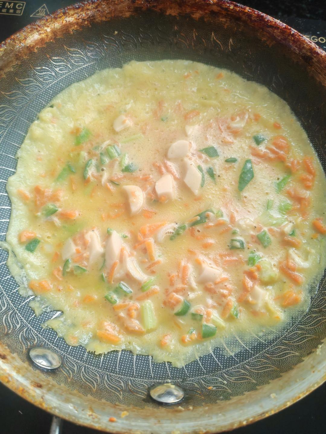 简单快手蔬菜鸡蛋煎饼