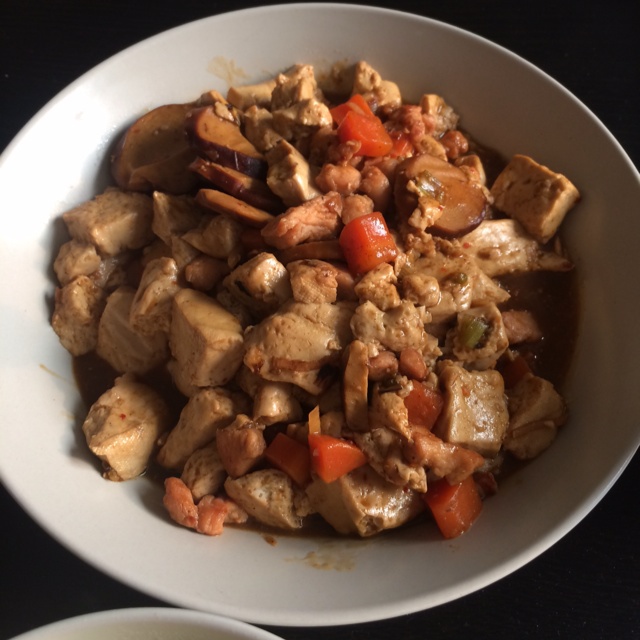 居家下饭菜--鸡丁烧豆腐