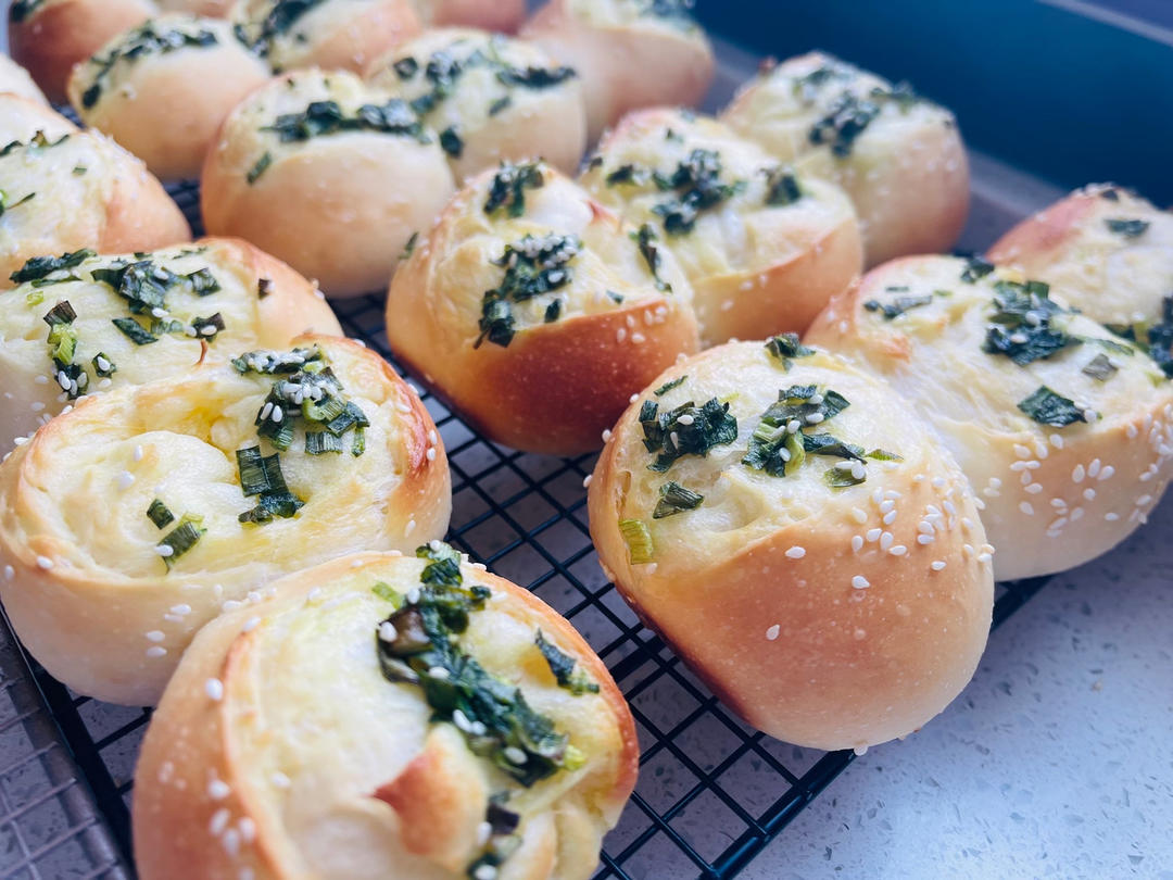 松软可爱，香葱泡泡包