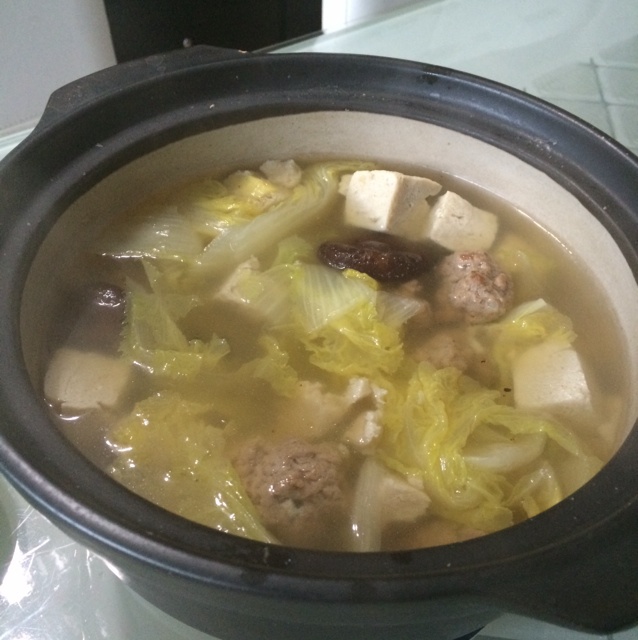 砂锅冻豆腐肉丸汤