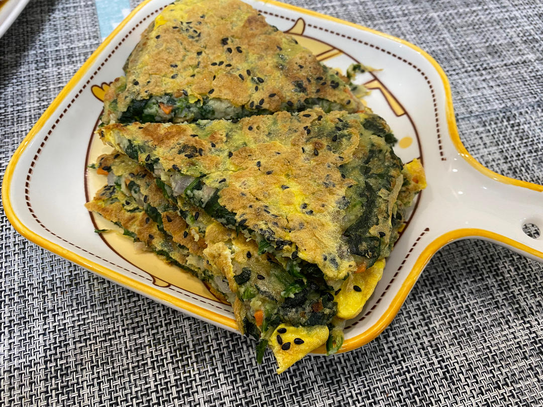 儿童营养餐之菠菜牛肉饼