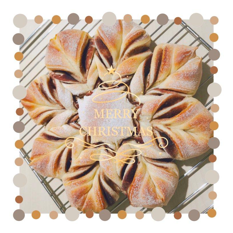 ins风圣诞节雪花豆沙面包---错过了夏天的风秋天的雨 不能再错过冬天的雪花