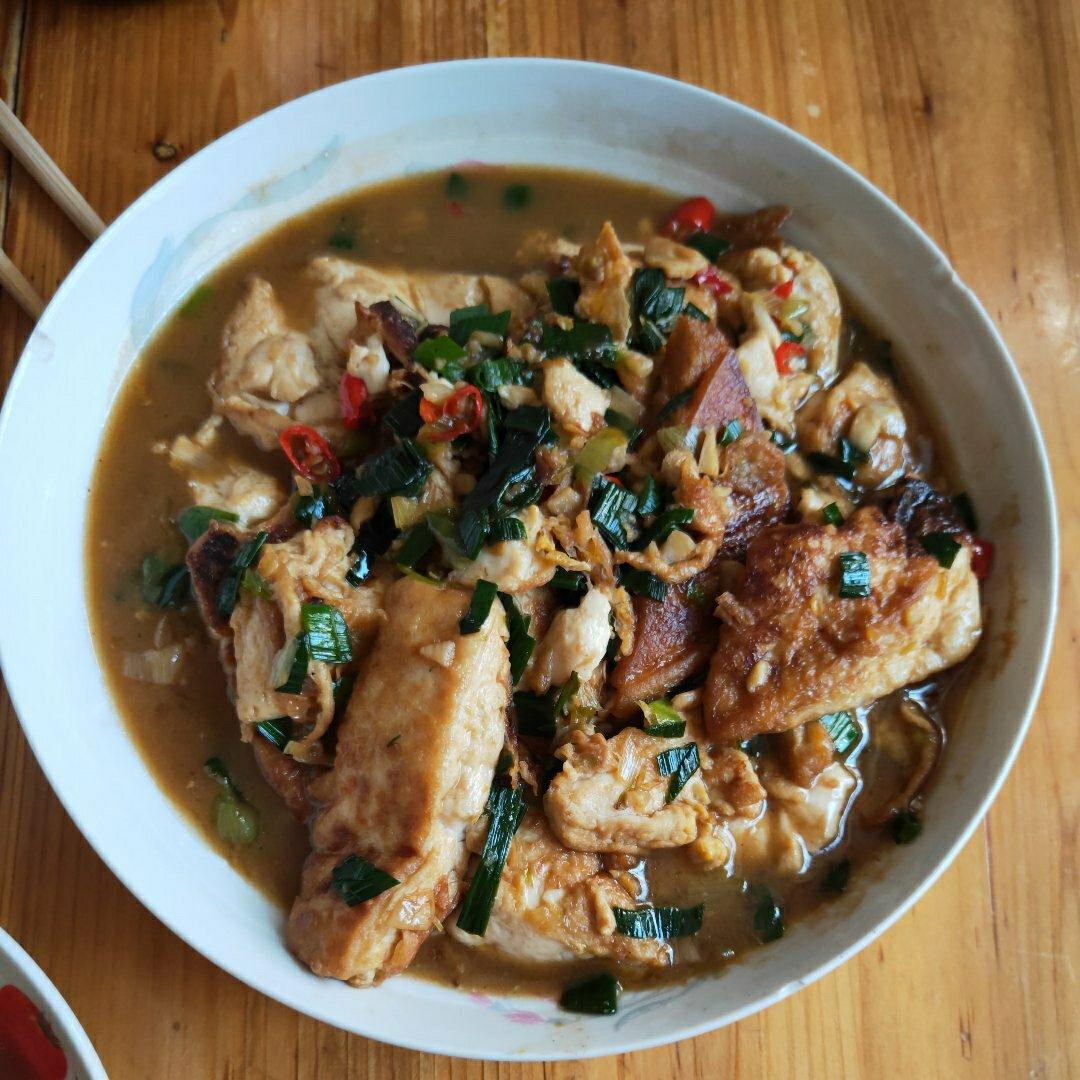 焖煎豆腐