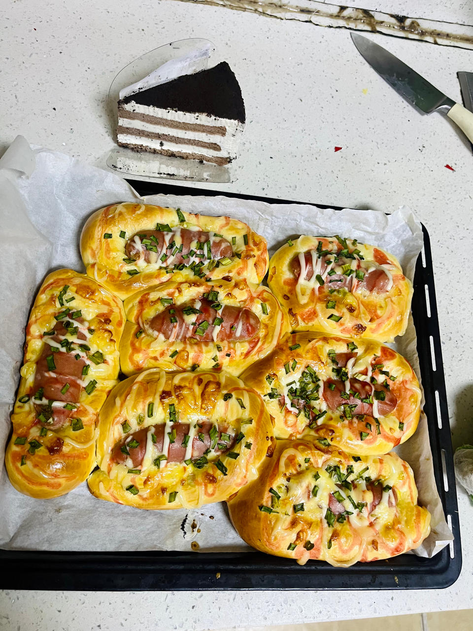 美味的香肠面包