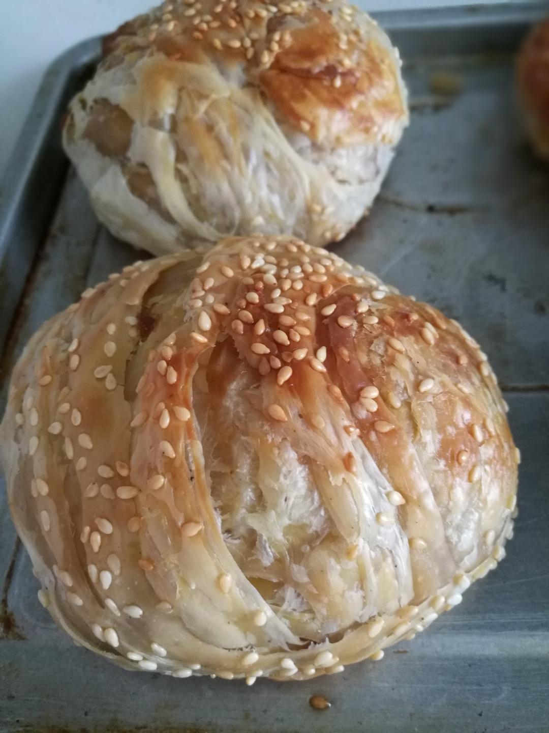 香酥牛肉馅烤饼（家用小烤箱）的做法