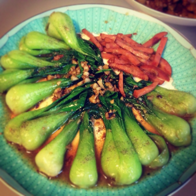 小炒油菜杏鲍菇