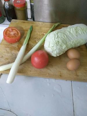 西红柿鸡蛋炒白菜（娃娃菜）的做法 步骤1