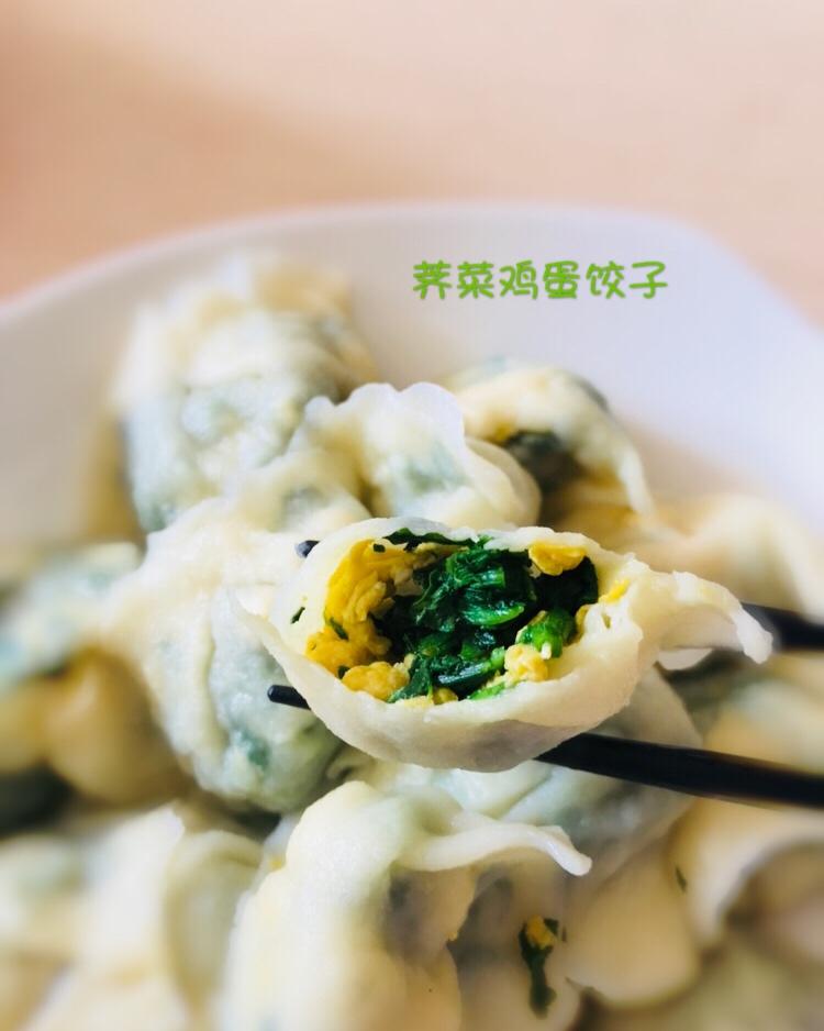 灶灶姐做的春天纯素好味荠菜鸡蛋饺子