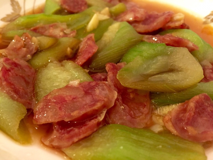 【丝瓜蒸香肠】鲜嫩美味傻瓜菜