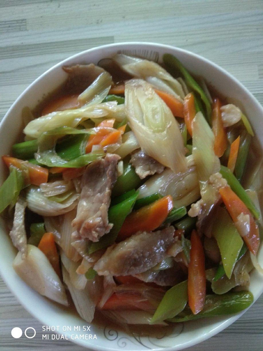 大葱炒肉片