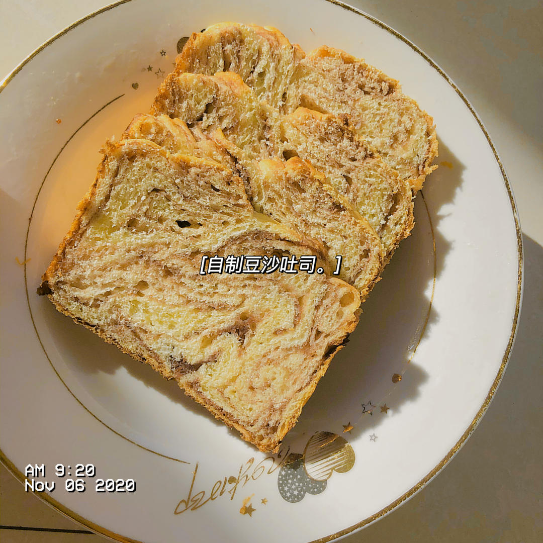 大理石红豆沙吐司