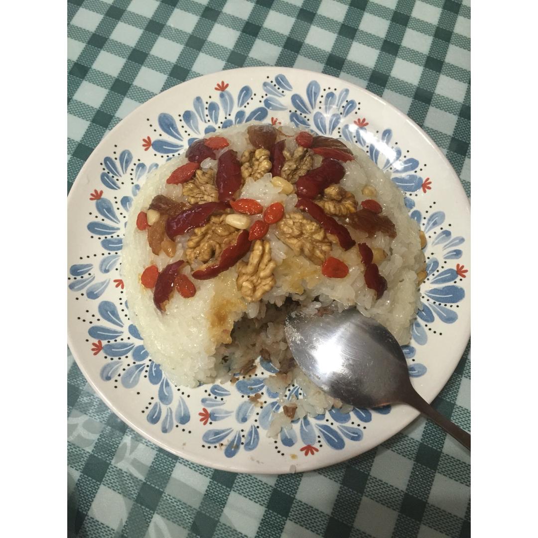 【猪油夹沙八宝饭】古法蒸糯米