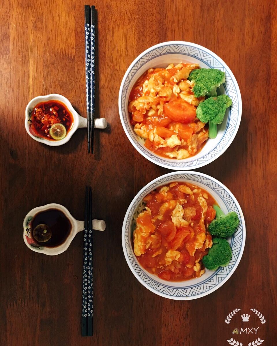 番茄鸡蛋盖浇面