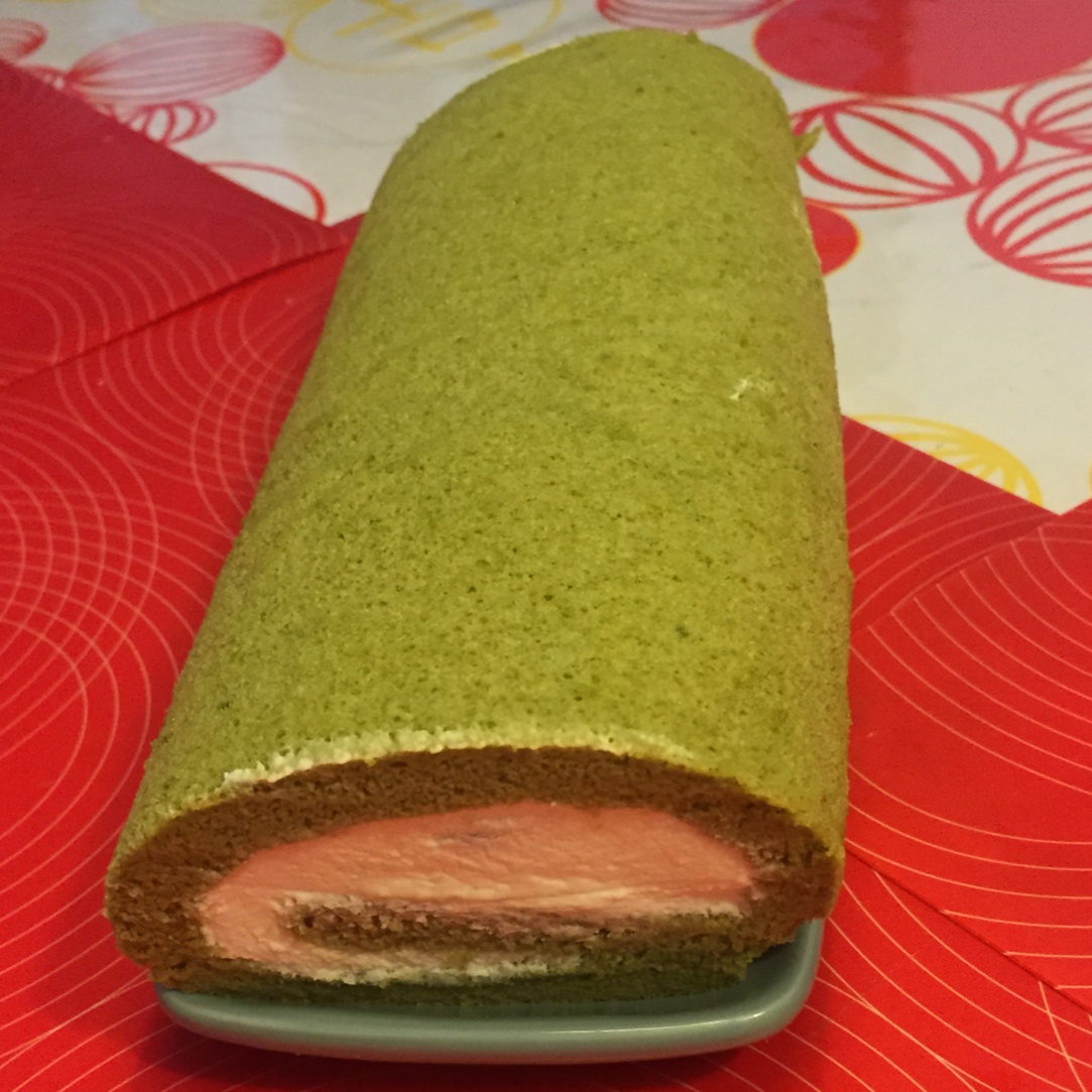 抹茶戚风蛋糕卷