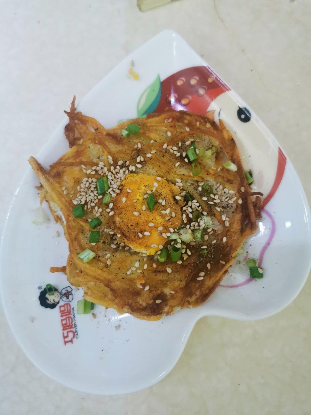 土豆丝窝蛋