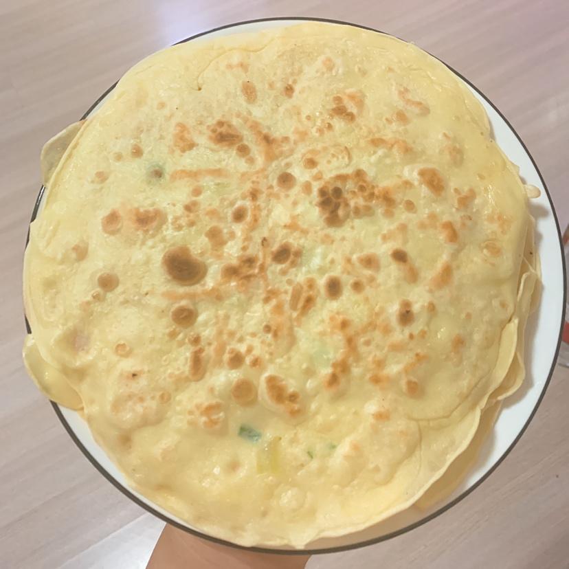 超级嫩的鸡蛋葱花饼